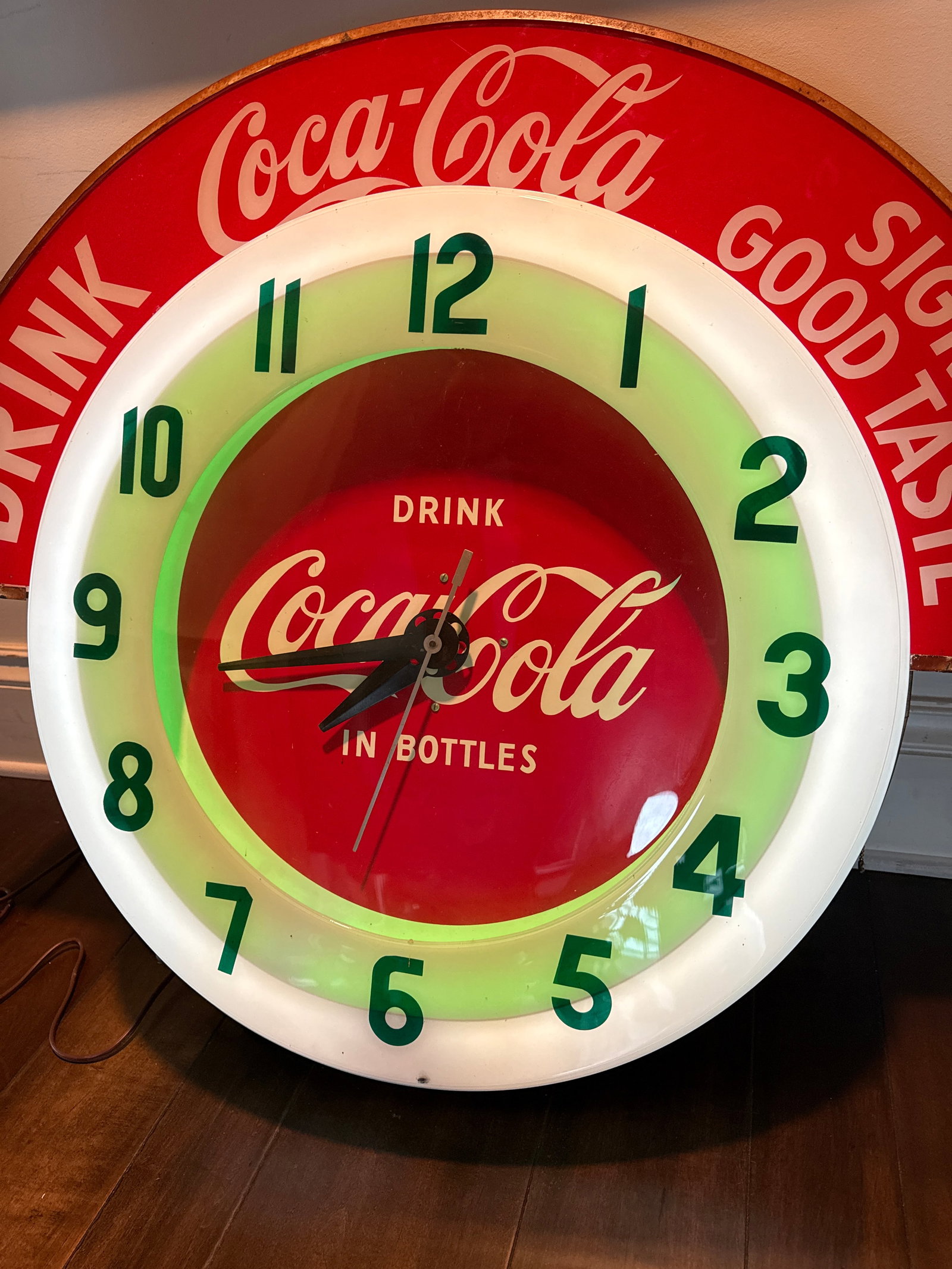 1950s Original Coca Cola Cleveland Neon Advertising Clock - 3