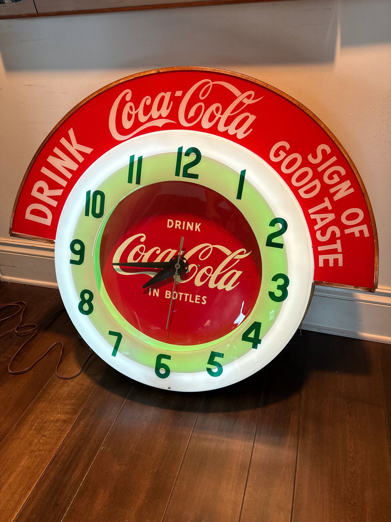 1950s Original Coca Cola Cleveland Neon Advertising Clock - 4