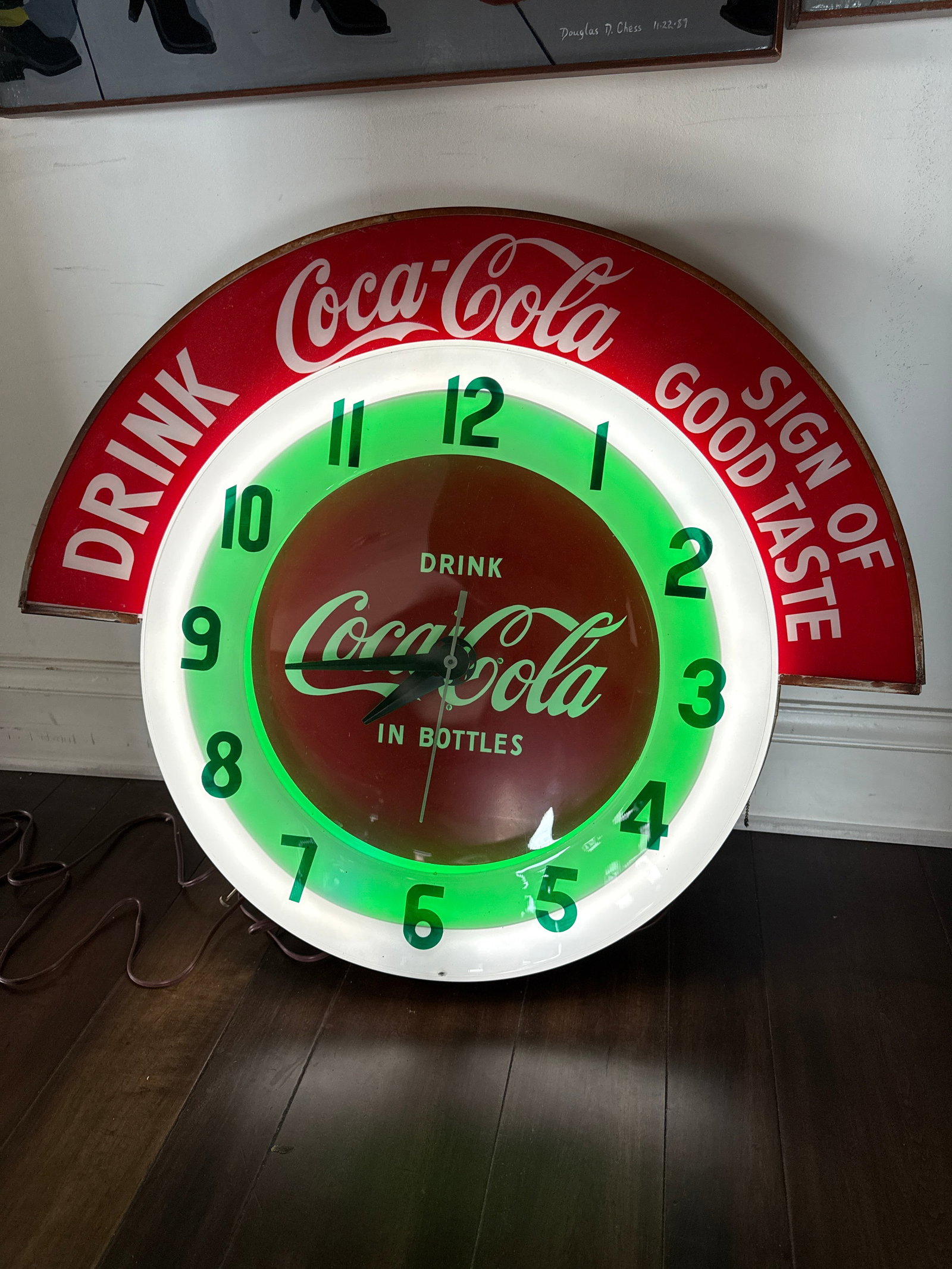 1950s Original Coca Cola Cleveland Neon Advertising Clock - 5
