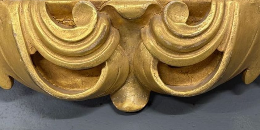 Late 20th Century Ornate Gold Leaf Carved Mirror - 3