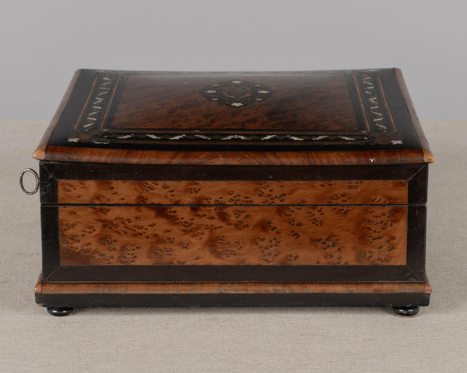 19th Century Napoleon III Marquetry Box, Mother of Pearl Inlay - 5