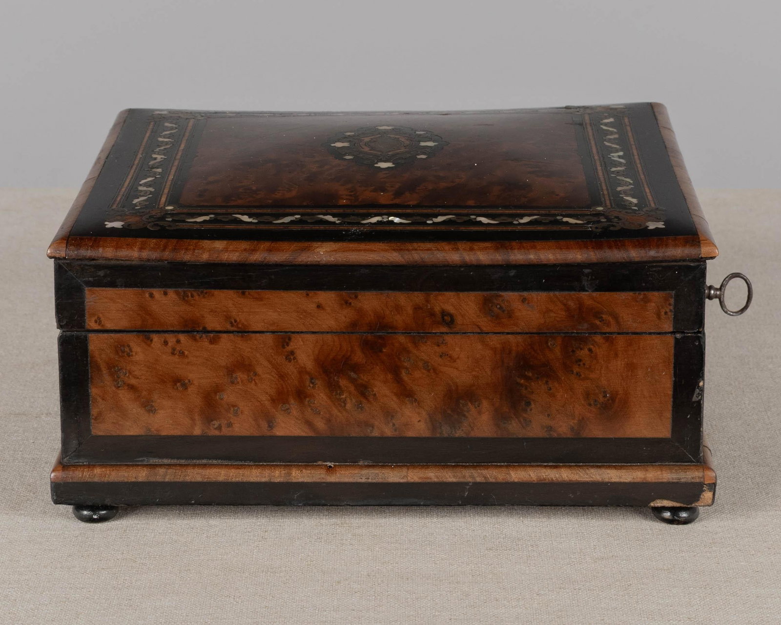 19th Century Napoleon III Marquetry Box, Mother of Pearl Inlay - 6