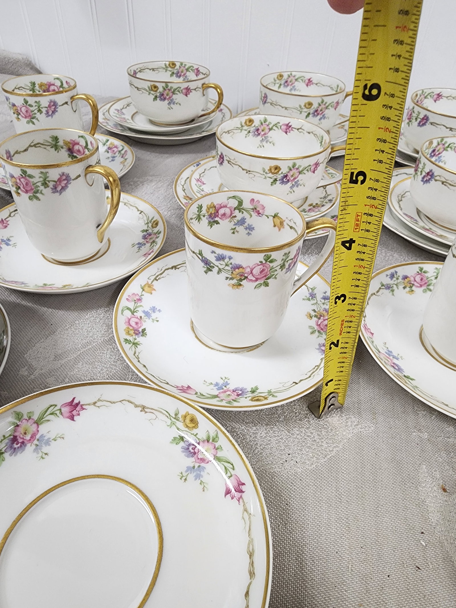 1950s Limoges Tea and Coffee Set. c.h. Field Haviland - 44 Pieces - 10