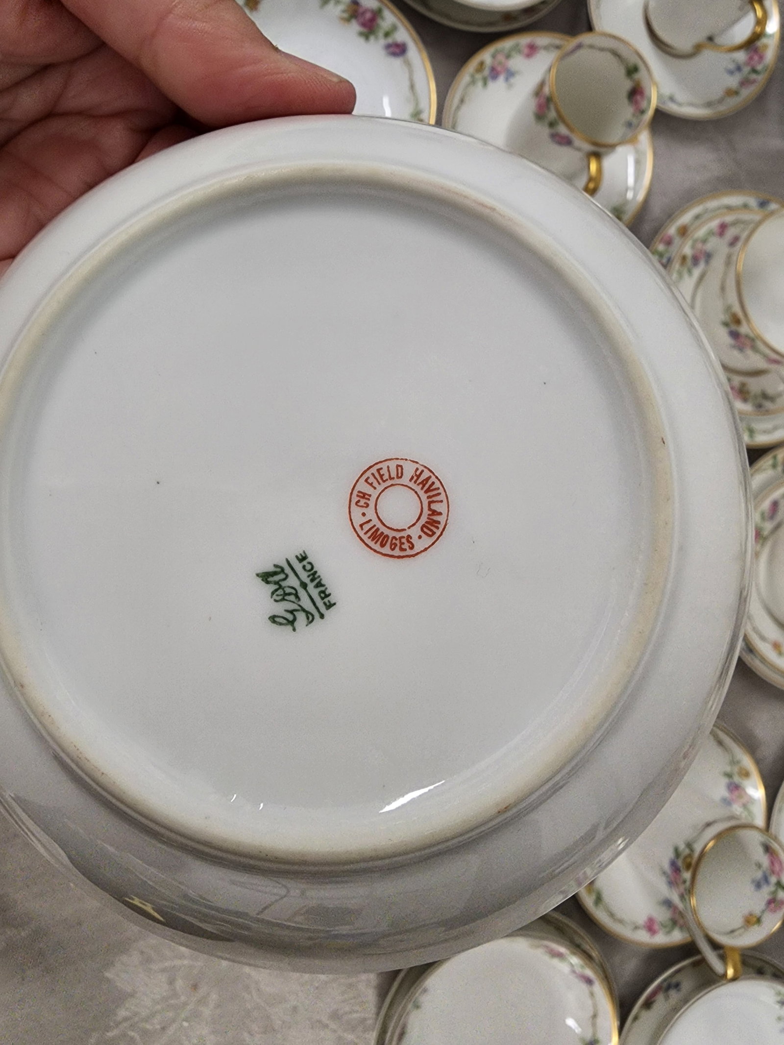 1950s Limoges Tea and Coffee Set. c.h. Field Haviland - 44 Pieces - 11