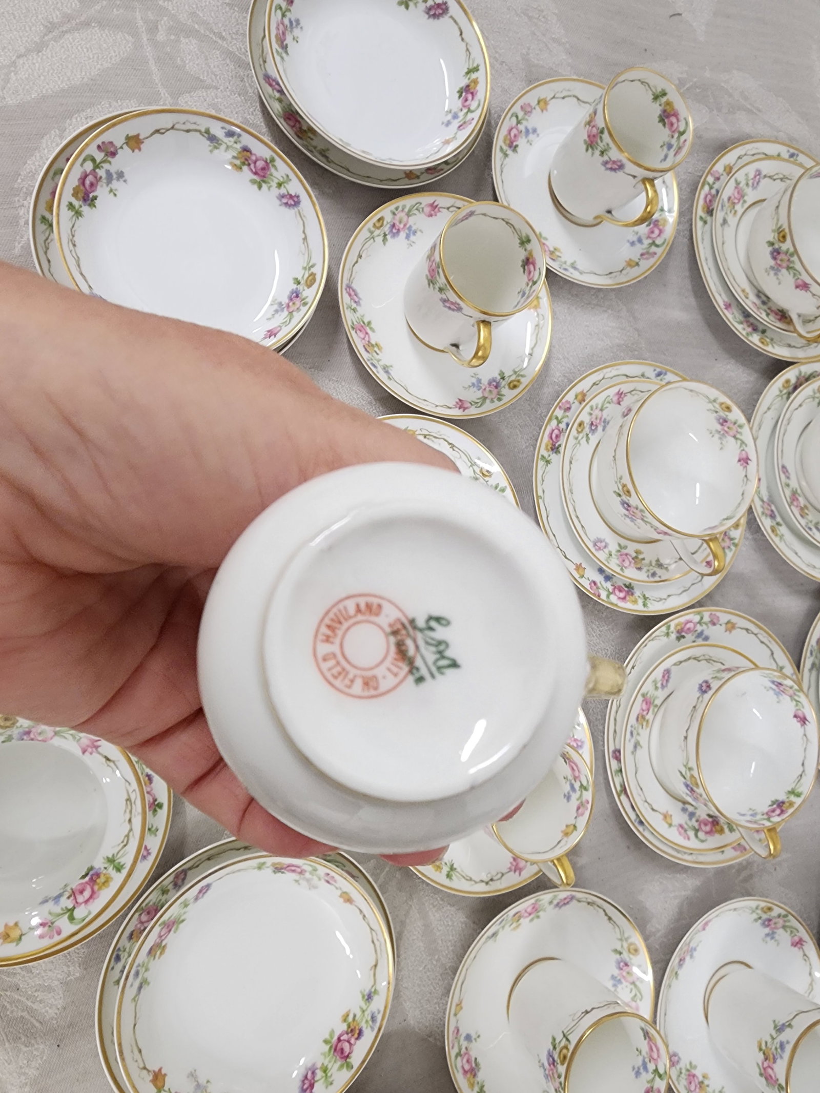 1950s Limoges Tea and Coffee Set. c.h. Field Haviland - 44 Pieces - 5
