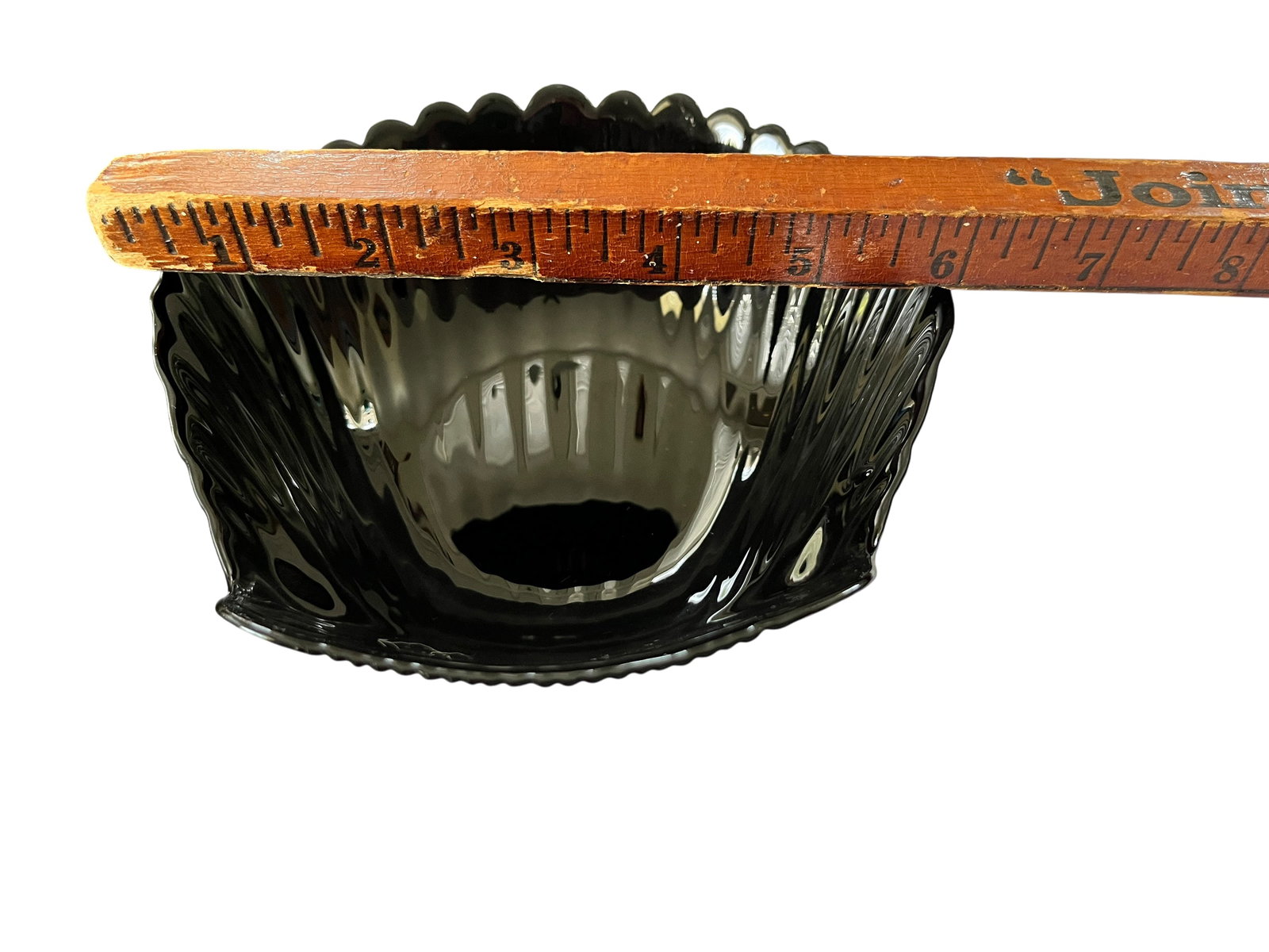 1960s Arcoroc France "Coquillage" Black Glass Shell Serving Set - 16 Pieces With Chip & Dip Platter - 11