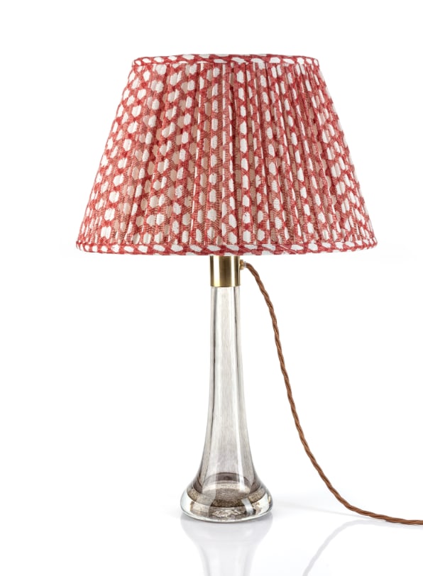 Fermoie 18" Inch Gathered Bedwyn Fuchsia Wicker Lampshade - 2