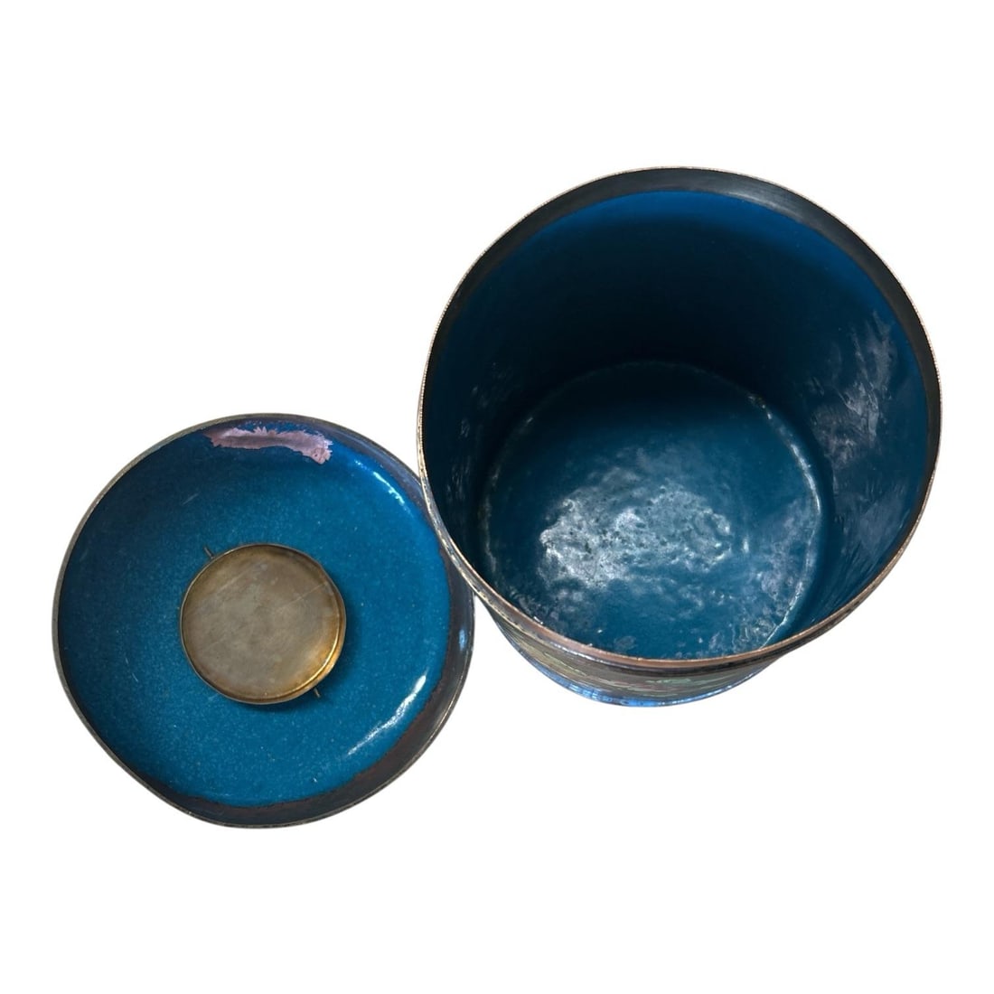 Antique Cloisonne Tea Caddy - 4