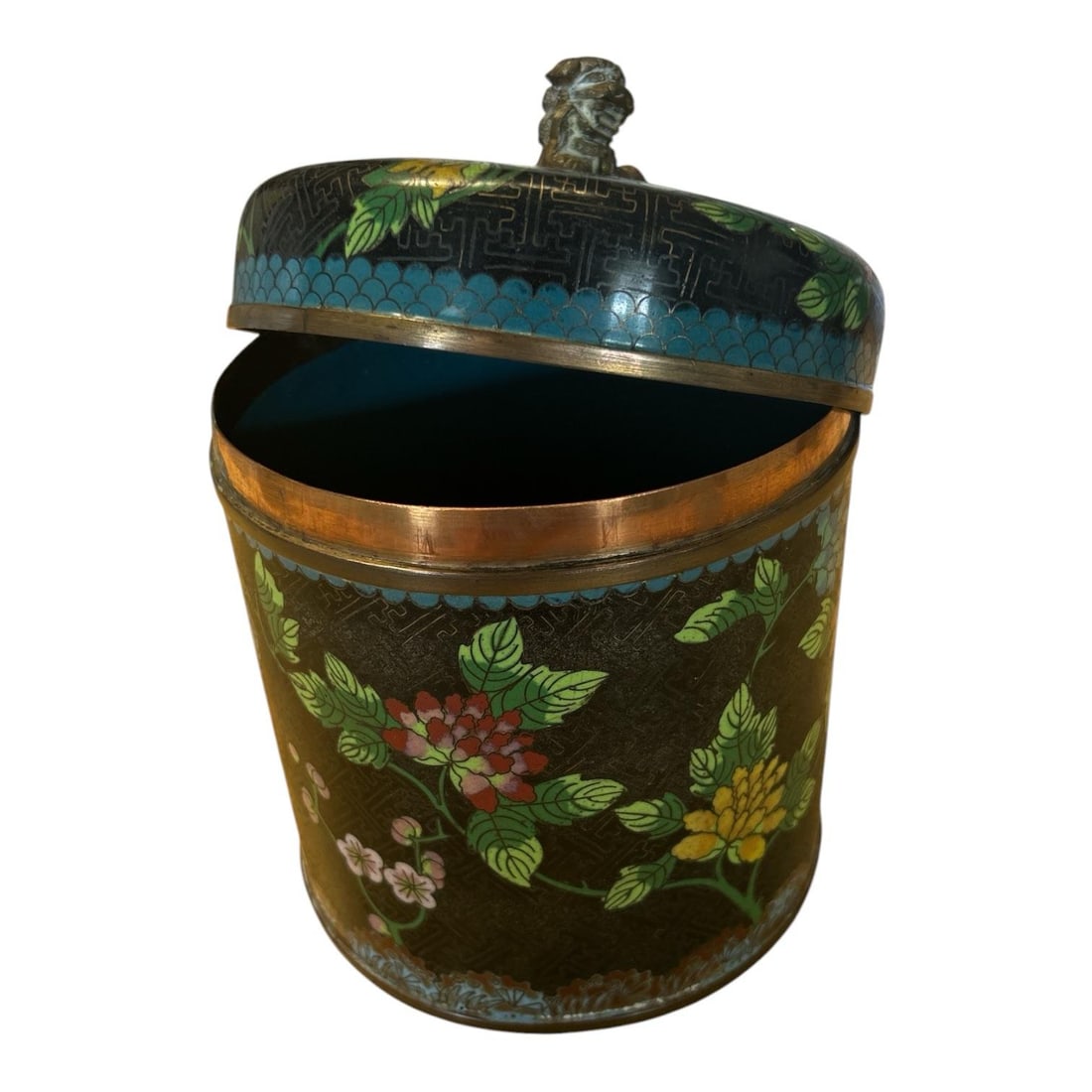 Antique Cloisonne Tea Caddy - 6