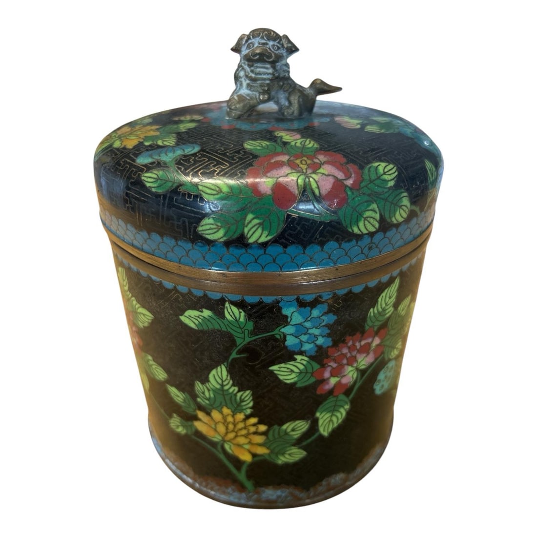 Antique Cloisonne Tea Caddy - 7
