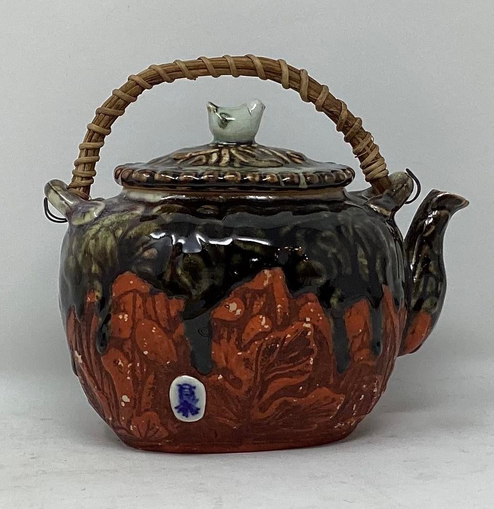 Antique Sumida Gawa Art Pottery Teapot - 2