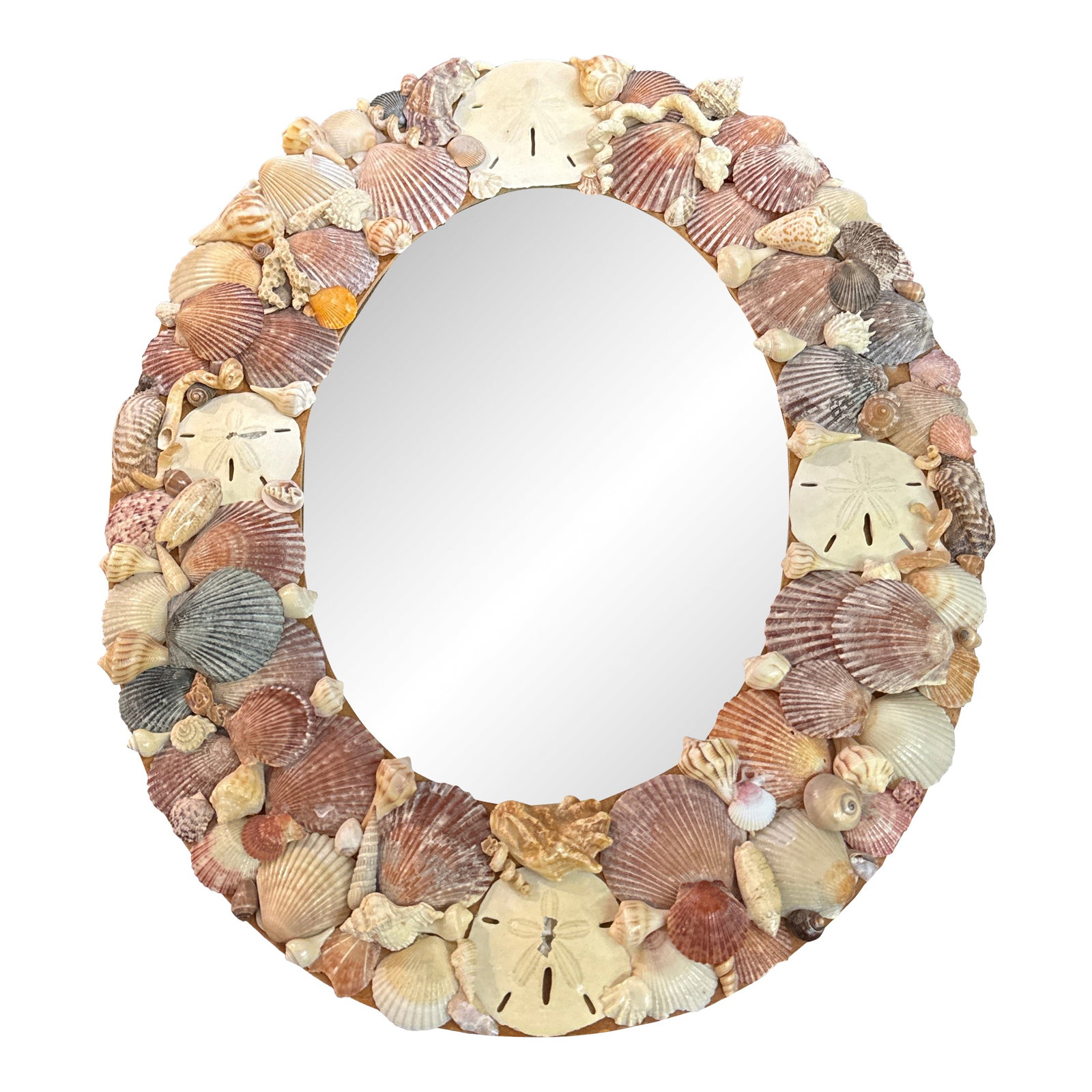 1970s Sculptural Boho Sea Shell Wall Hanging Mirror: Fantastic vintage Boho Sea Shell Mirror. comprised of real sea shells. Ready to hang! Condition: Alterations: Original Condition Unaltered Imperfections: Some Imperfections Condition Notes: Excellent 