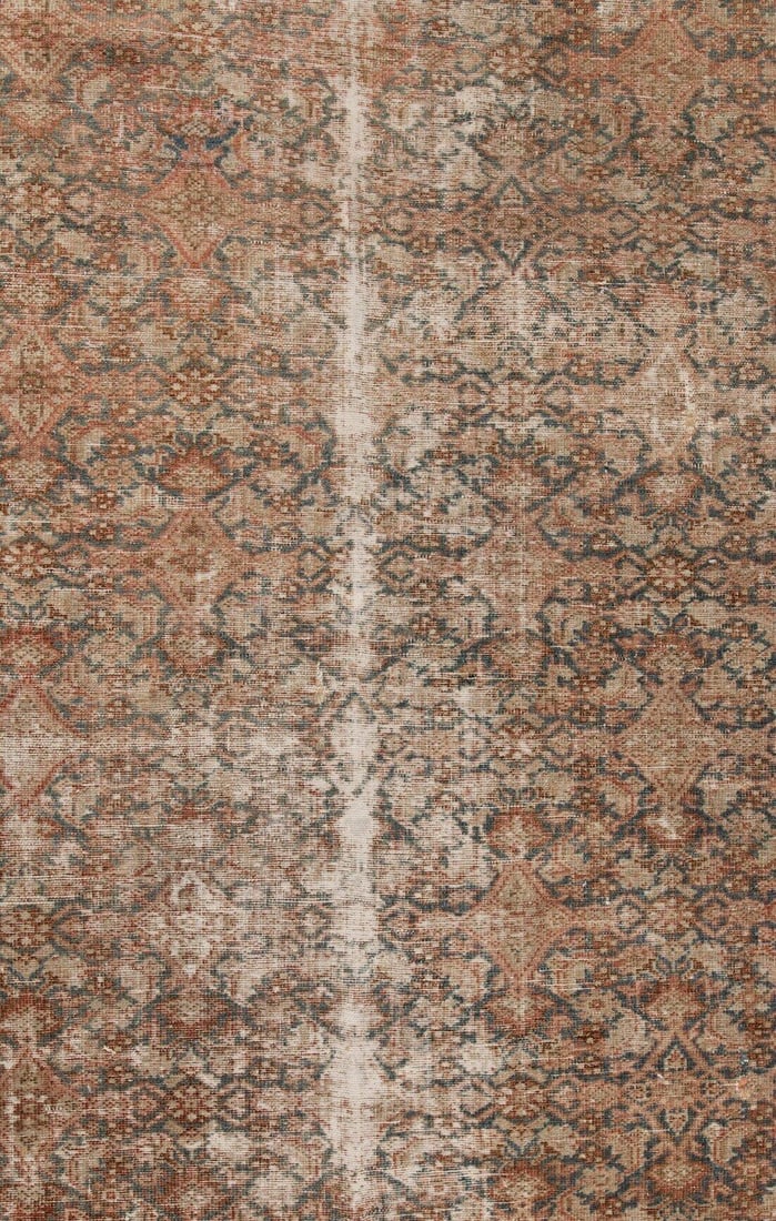 Vintage Distressed Malayer Rug - Gallery Size 7 X 17 - 6