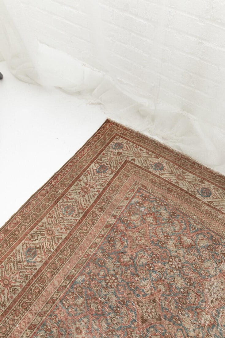 Vintage Distressed Malayer Rug - Gallery Size 7 X 17 - 8