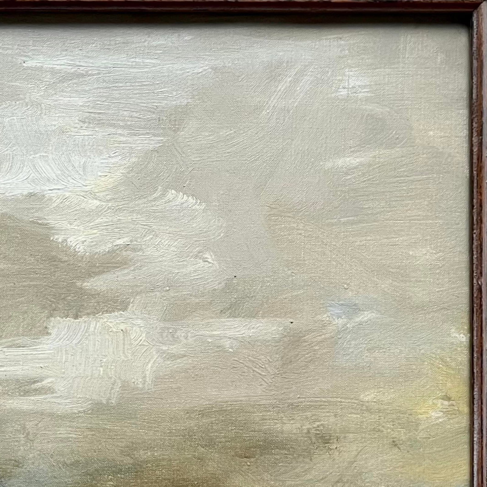 Abstract Impressionistic Seascape "Shoreline Scene" by Robert Baranet = Oil on Canvas - Framed - 5