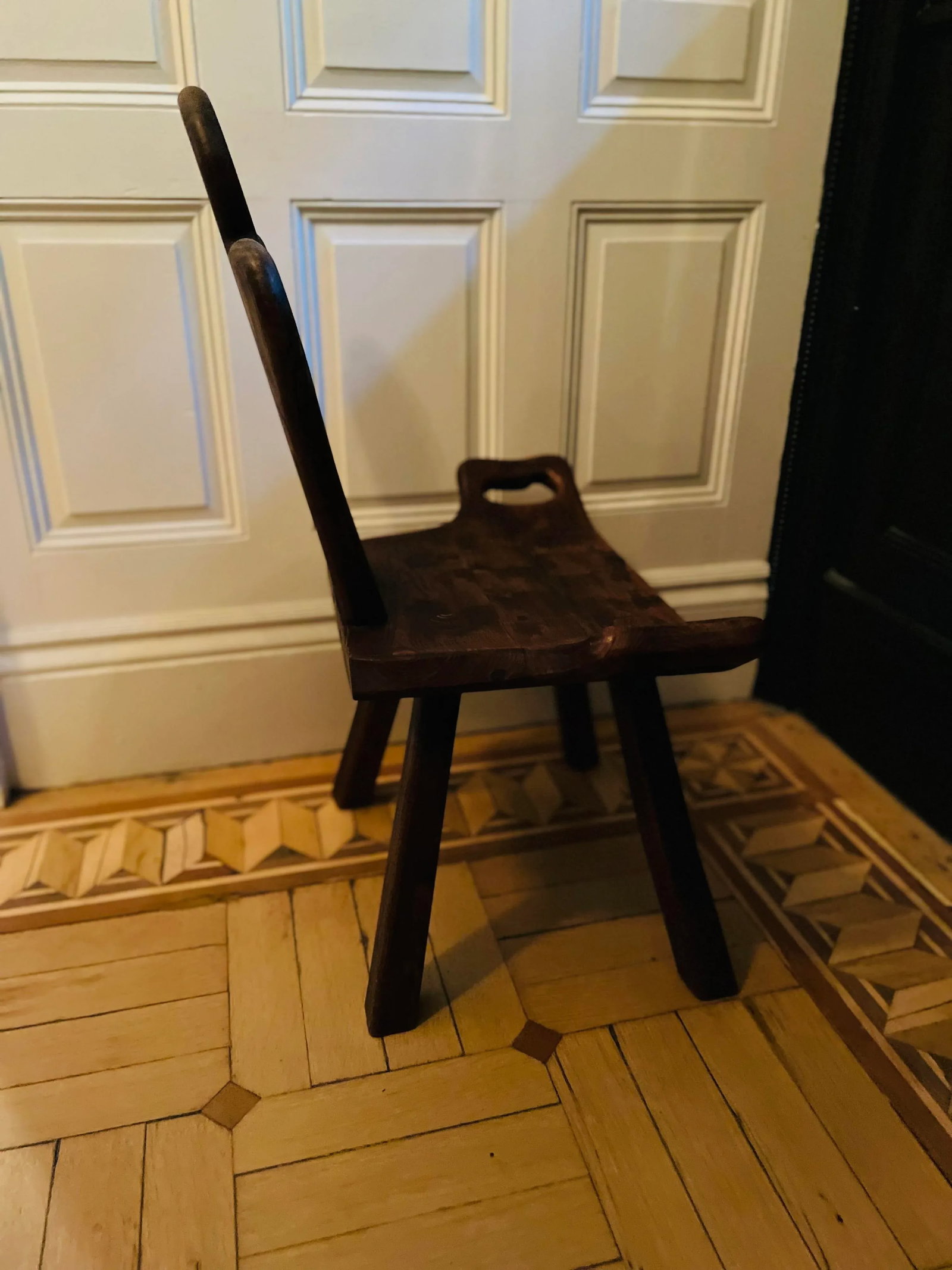 Mid-Century Arts and Crafts-Inspired Four-Legged German Birthing Chair - 3
