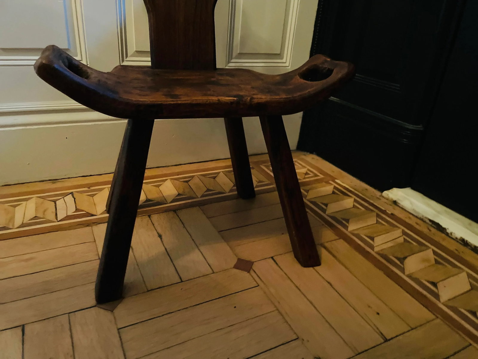 Mid-Century Arts and Crafts-Inspired Four-Legged German Birthing Chair - 4