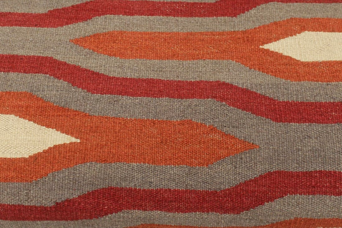Modern Handmade Kilim Upholstered Ottoman - 4