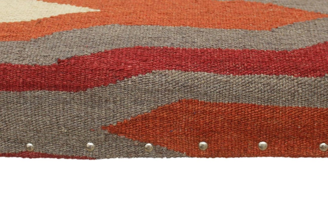 Modern Handmade Kilim Upholstered Ottoman - 8