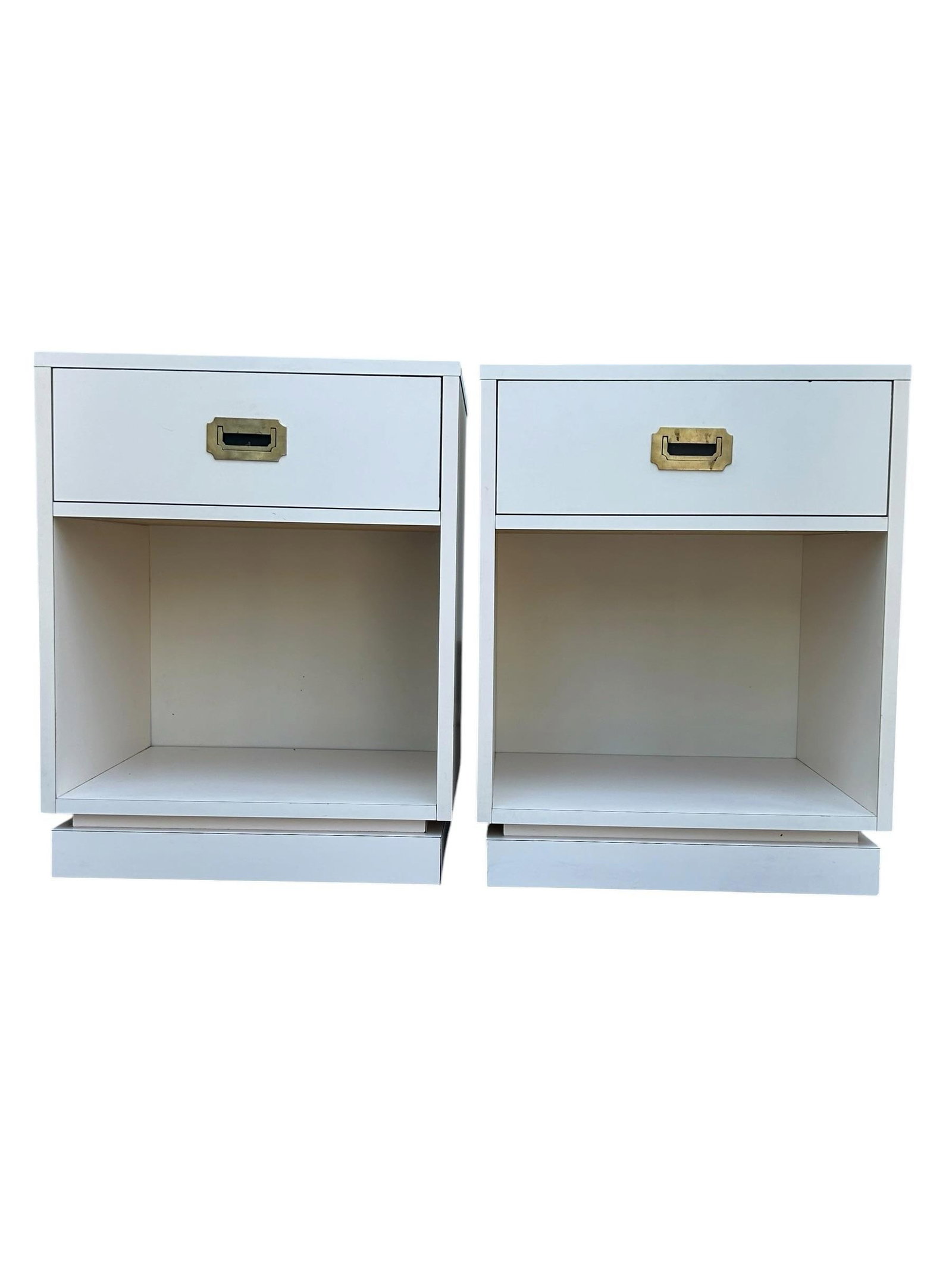 Pair of Vintage Campaign Style Bedside Tables - 11
