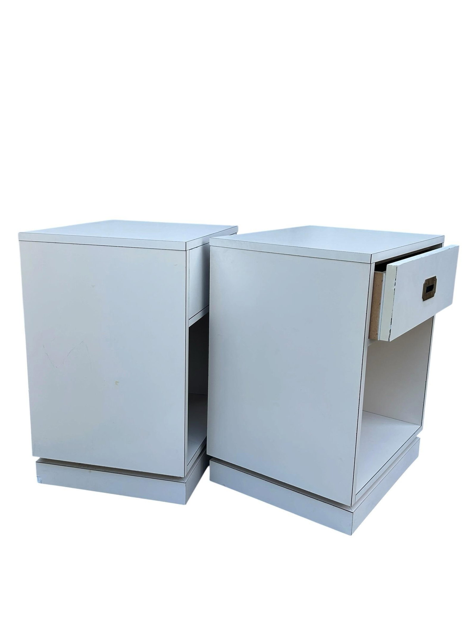 Pair of Vintage Campaign Style Bedside Tables - 4