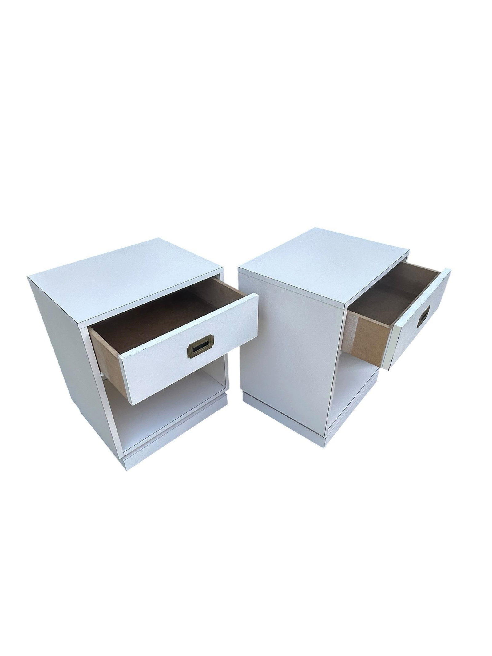 Pair of Vintage Campaign Style Bedside Tables - 7