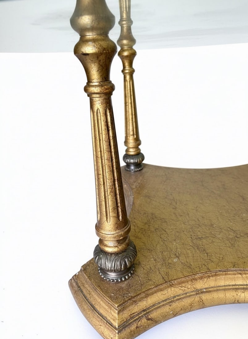 Vintage Italian-Style Gilded Neoclassical Coffee Table - 6