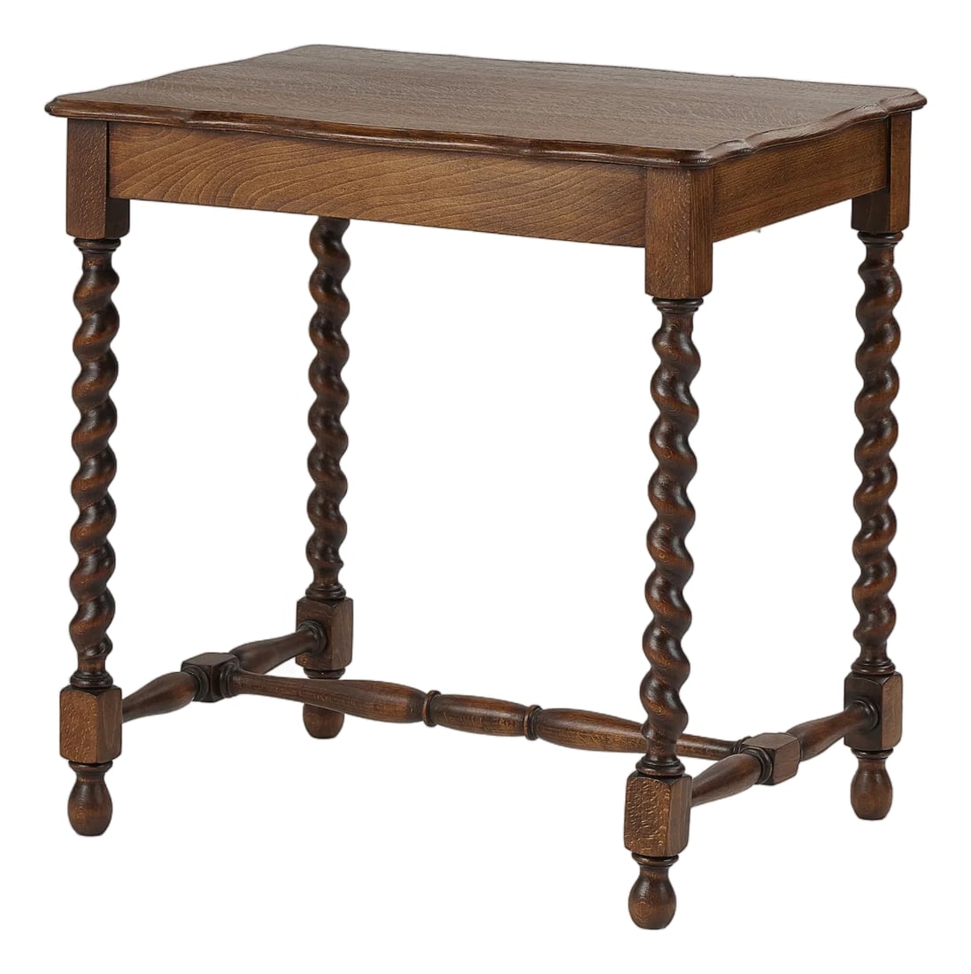Vintage Oak Barley-Twist Side Table (1 of 3)