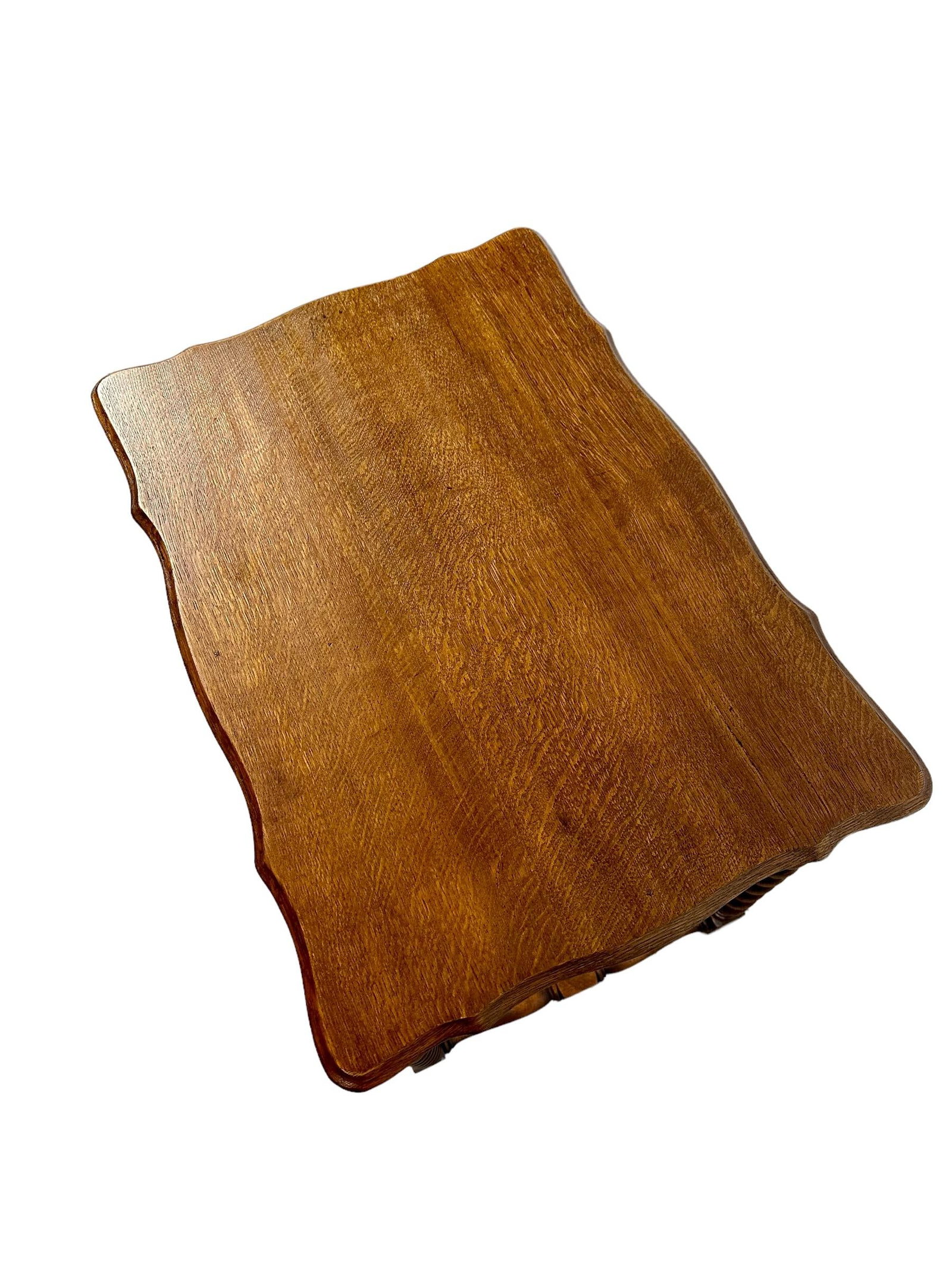 Vintage Oak Barley-Twist Side Table - 3