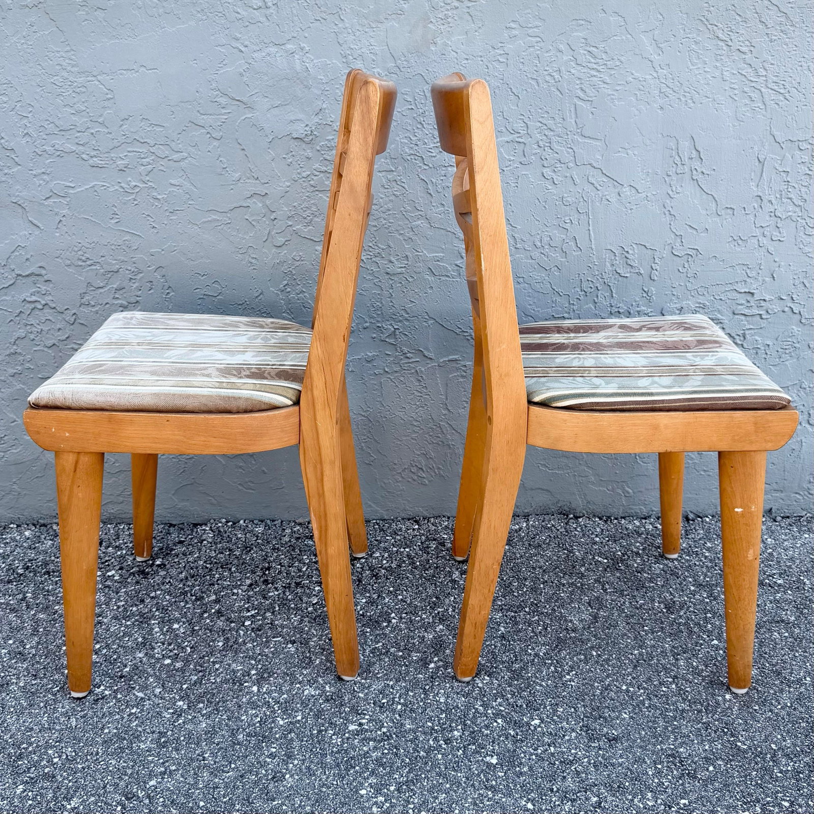 Mid Century Modern Double Cross Back Dining Chairs by Heywood Wakefield - Set of 4 - 4