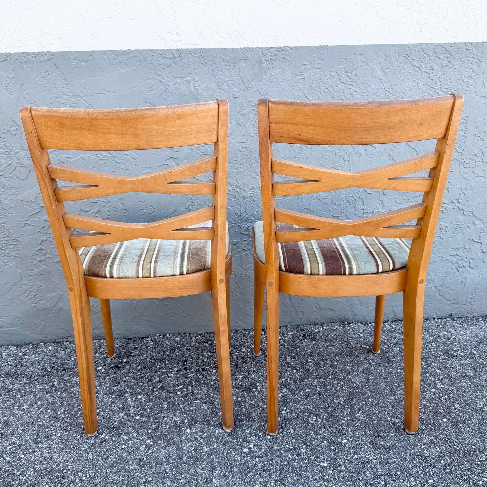 Mid Century Modern Double Cross Back Dining Chairs by Heywood Wakefield - Set of 4 - 5