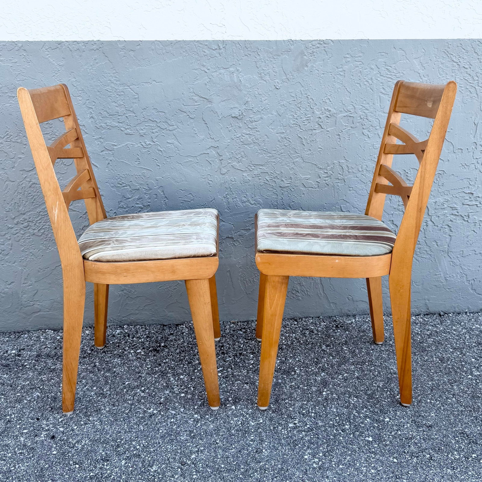 Mid Century Modern Double Cross Back Dining Chairs by Heywood Wakefield - Set of 4 - 6