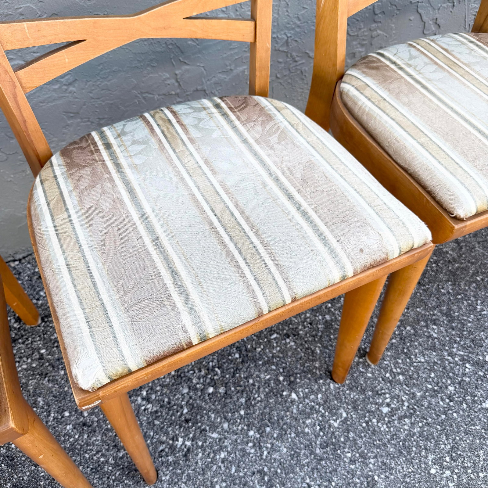 Mid Century Modern Double Cross Back Dining Chairs by Heywood Wakefield - Set of 4 - 7