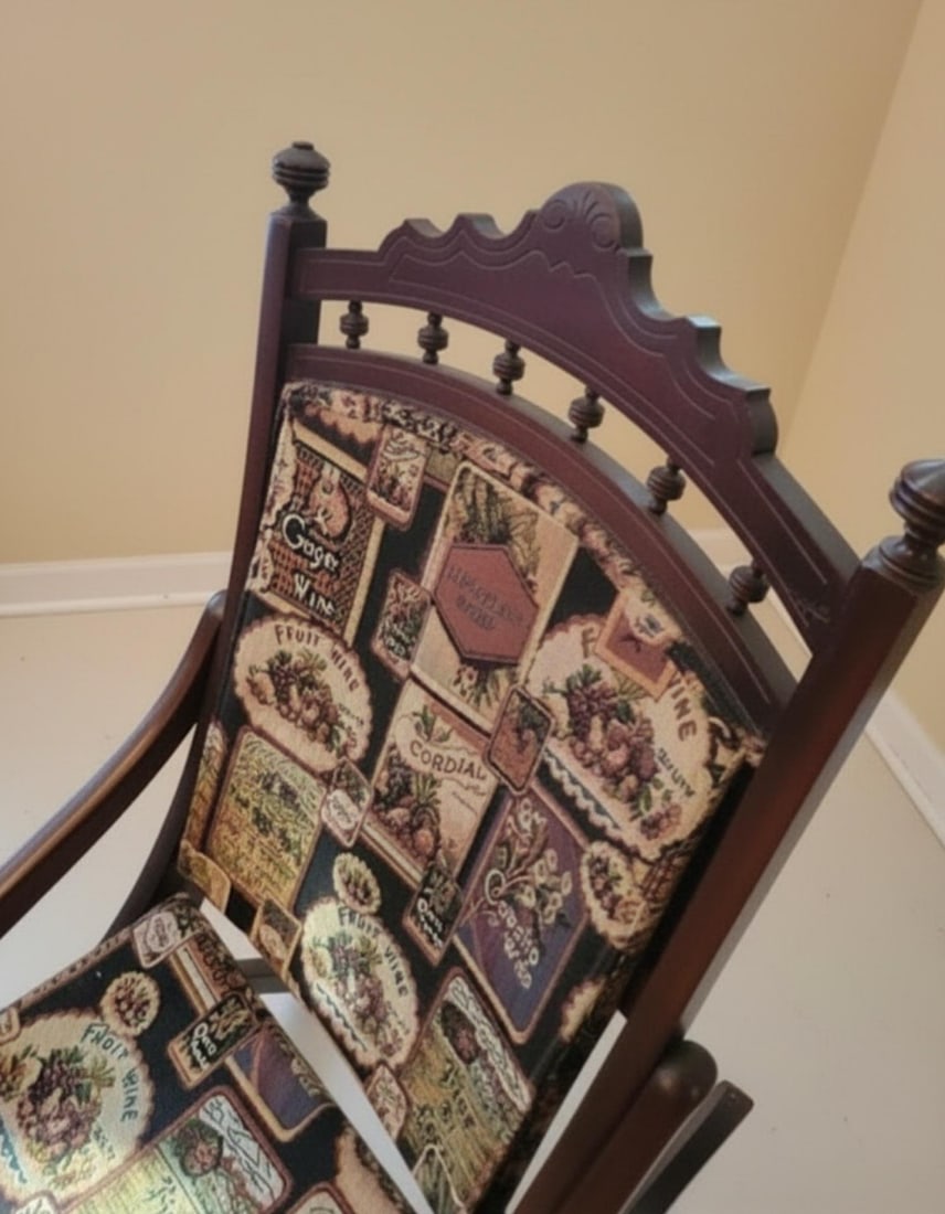 Late 19th Century Victorian Eastlake Carved Wood Folding Parlor Chair - 3