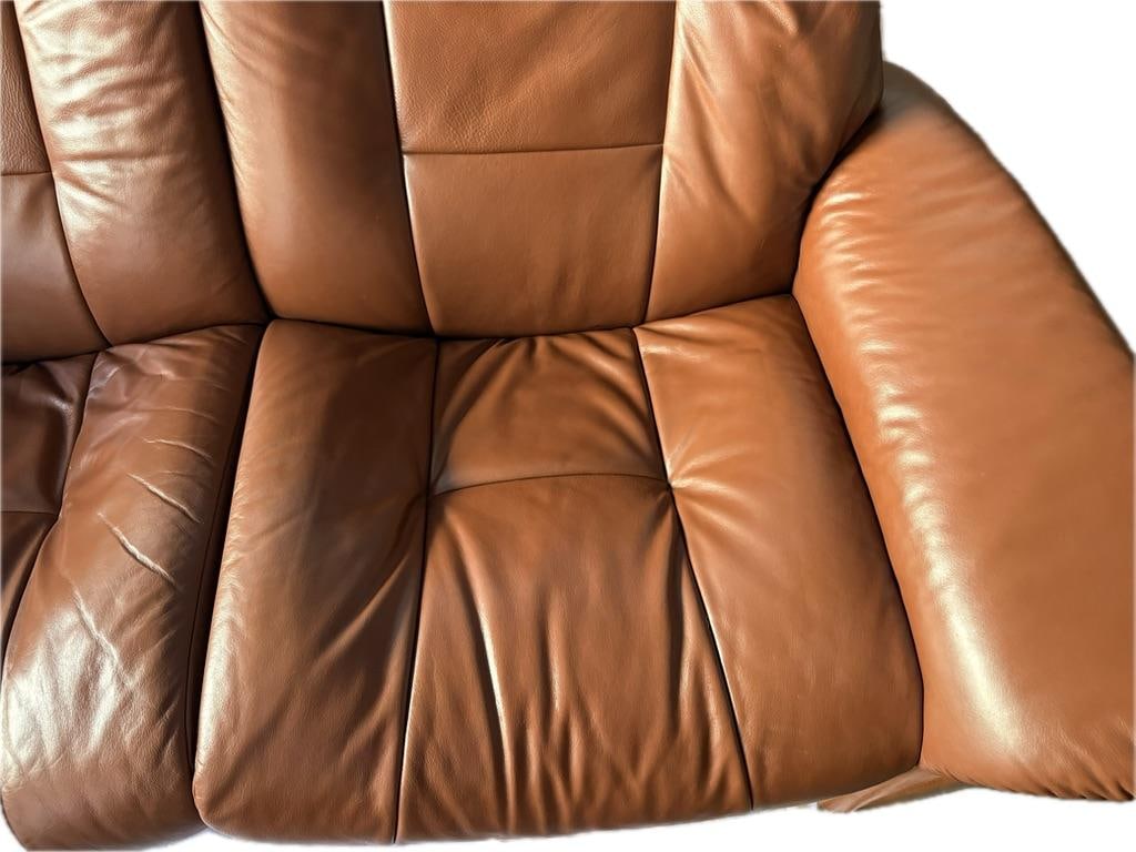 Vintage Ekhornes Leather Stressless Reclining Loveseat - 4
