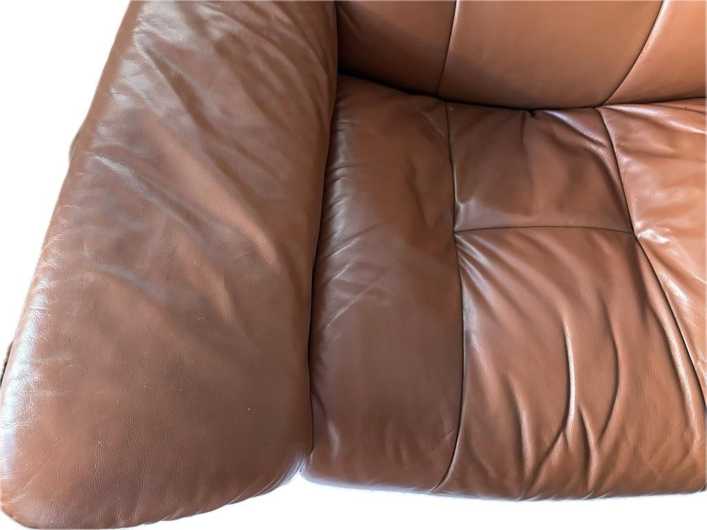 Vintage Ekhornes Leather Stressless Reclining Loveseat - 8