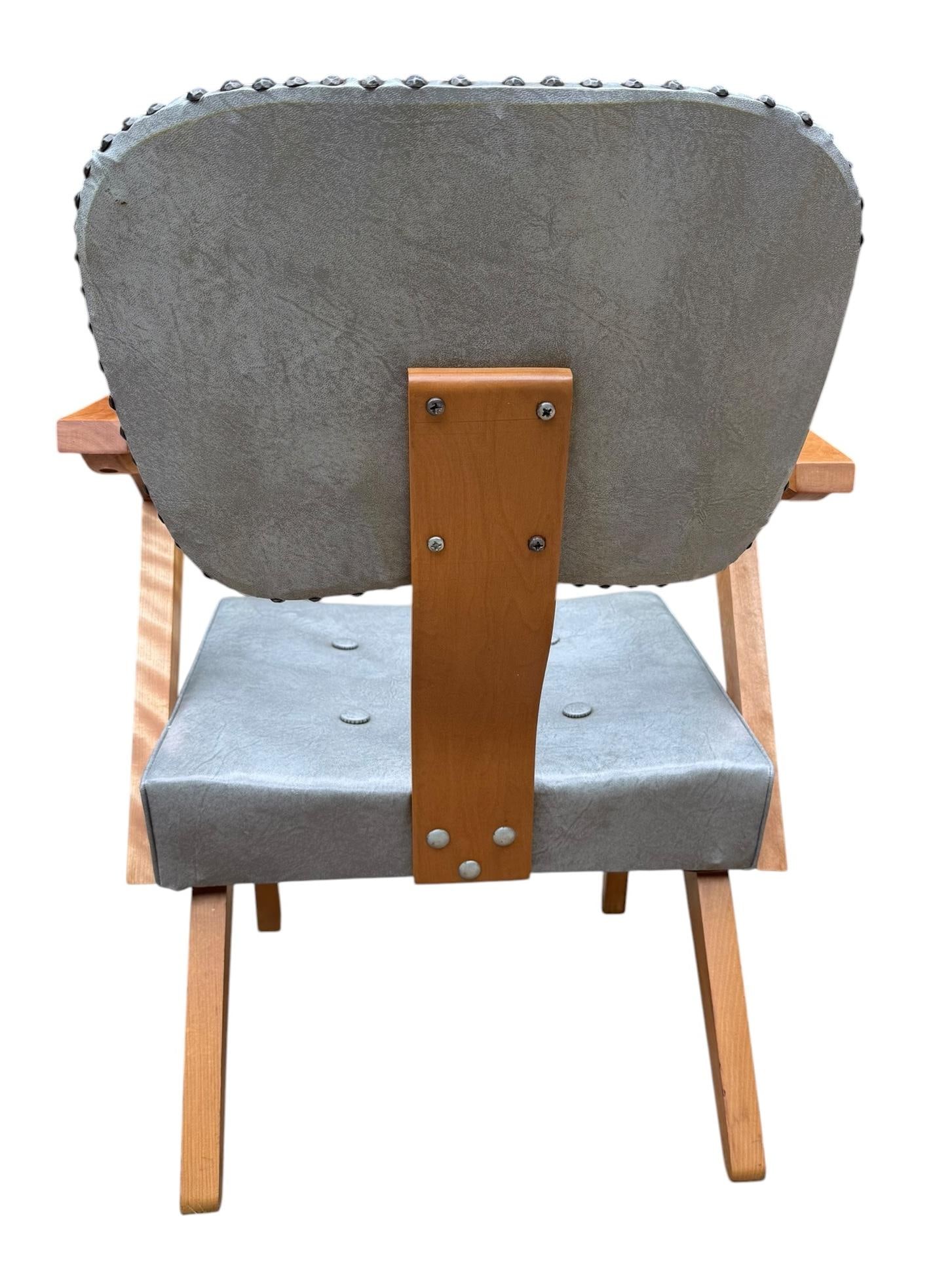 Pair of Mid-Century Modern Armchairs by Custom & Modern Upholstering Co., Gardner Ma, C. 1950 - 10
