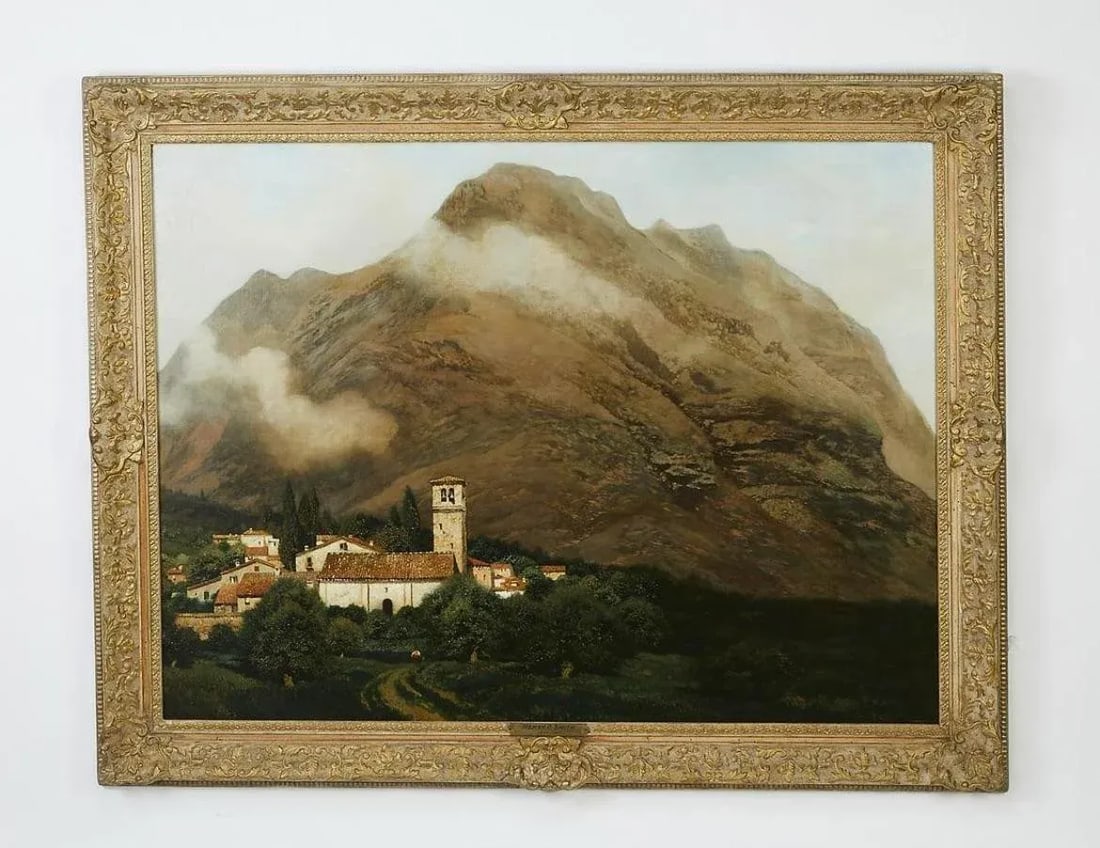 Late 19th Century Italian Mountain Landscape Oil Painting by Henry Pember Smith, Framed - 6