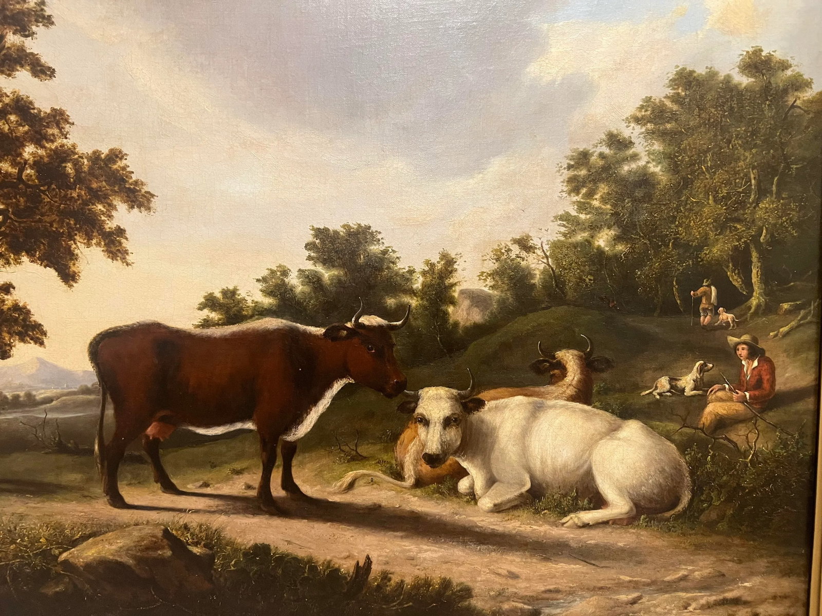 Large Scale 19th Century English School Bucolic Landscape Oil Painting - 2