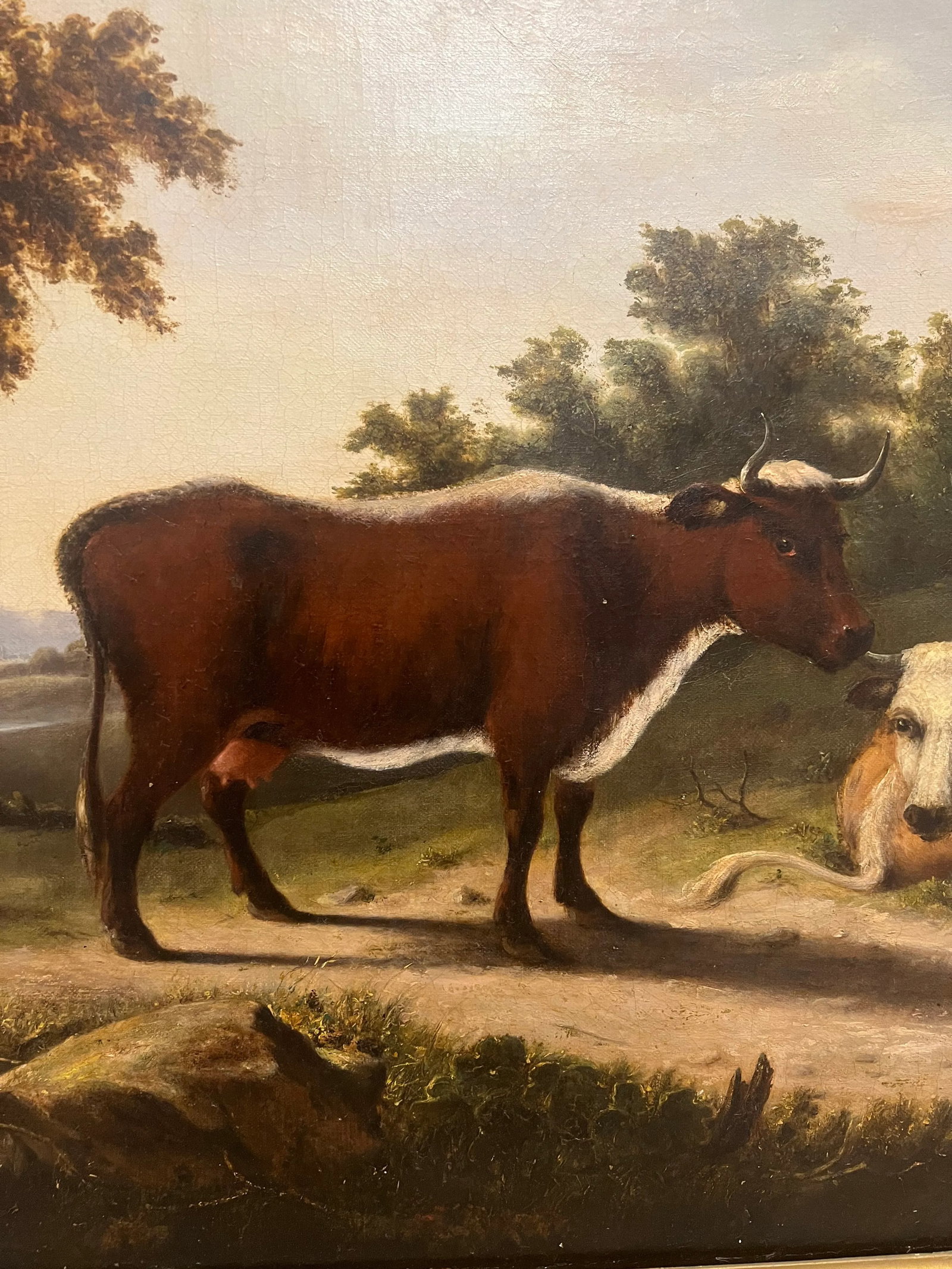 Large Scale 19th Century English School Bucolic Landscape Oil Painting - 5
