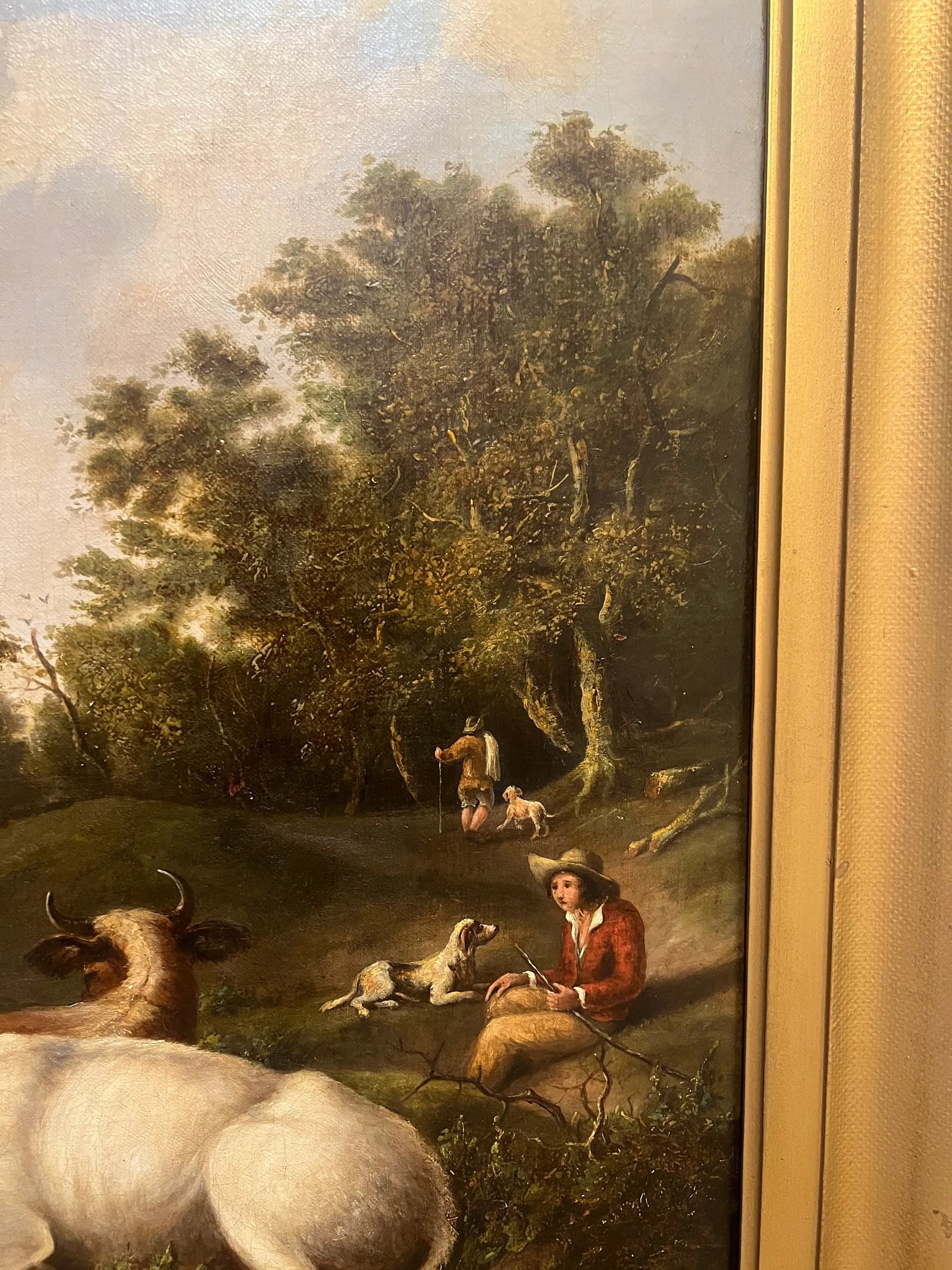 Large Scale 19th Century English School Bucolic Landscape Oil Painting - 7