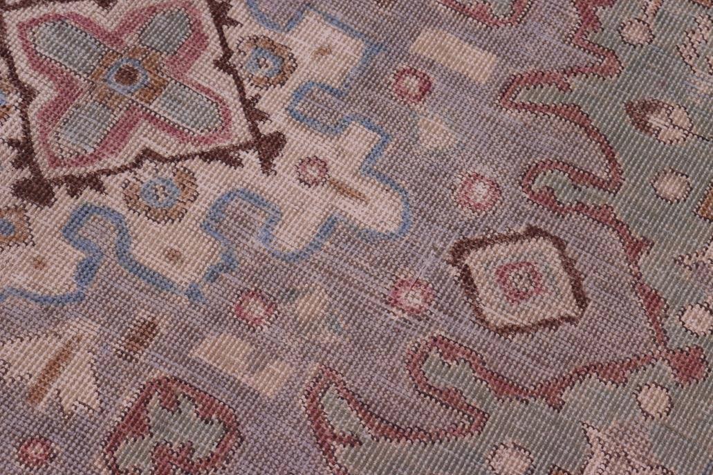 1990's Vintage Green/Gray Wool Rug - 8'0'' X 10'11'' - 5