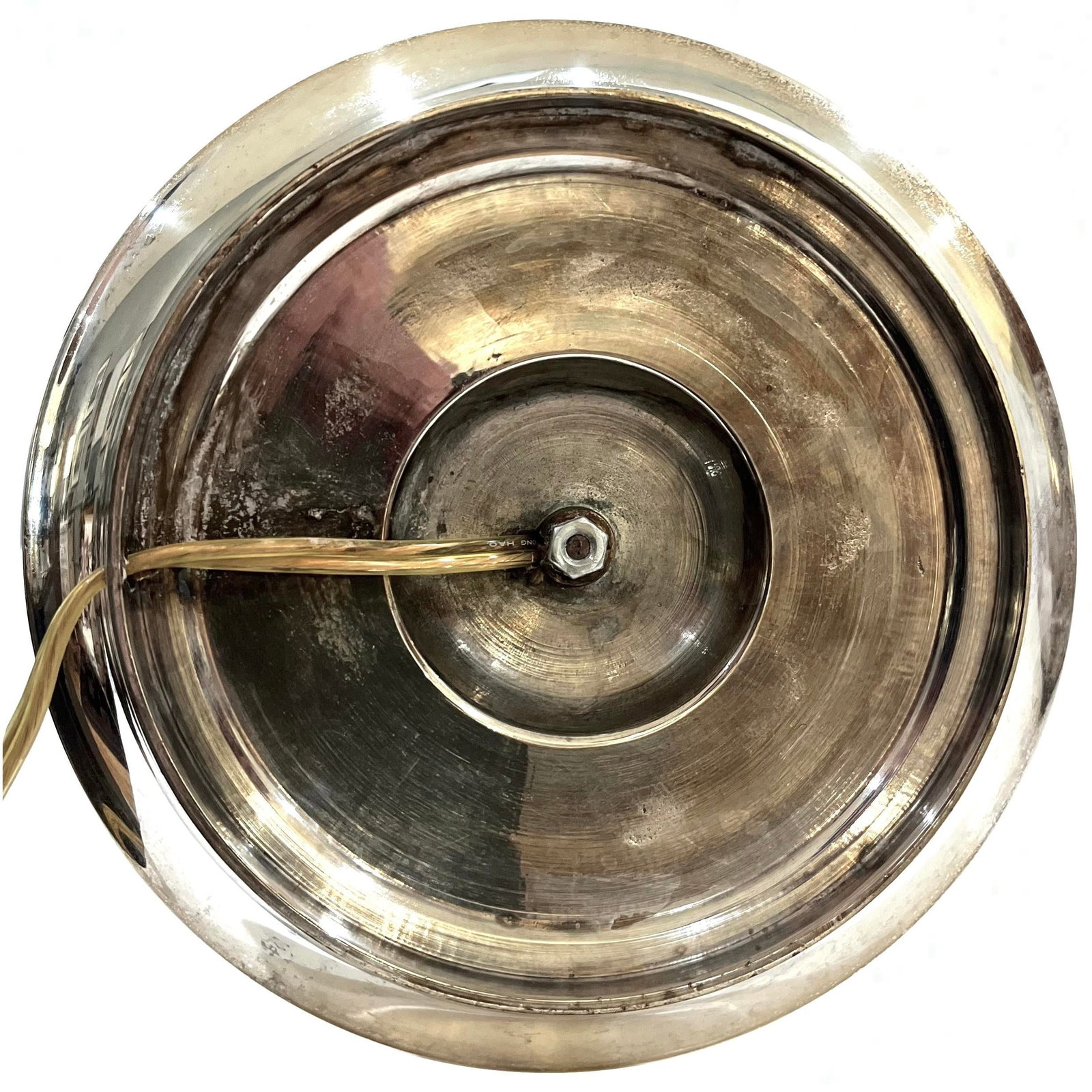 Vintage Silver Plated Bouillotte Lamp - Three Arms - 13