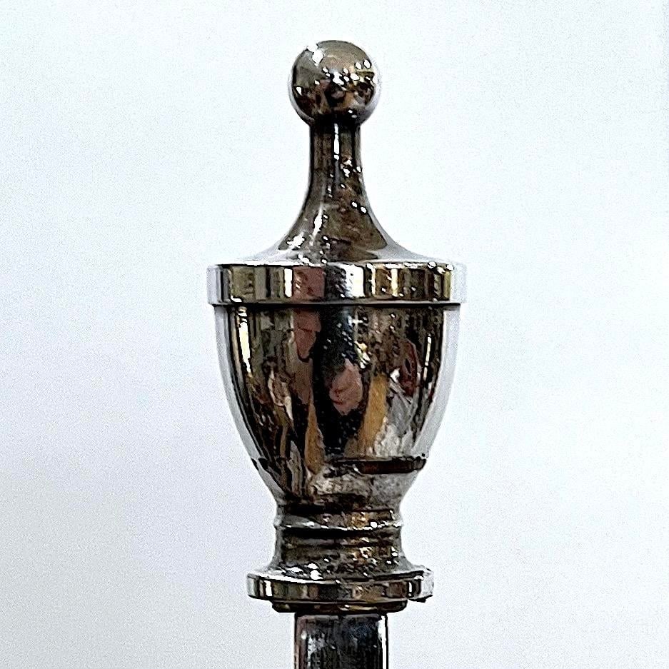 Vintage Silver Plated Bouillotte Lamp - Three Arms - 3