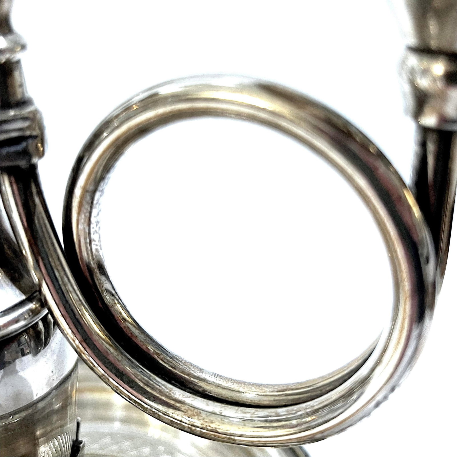 Vintage Silver Plated Bouillotte Lamp - Three Arms - 8