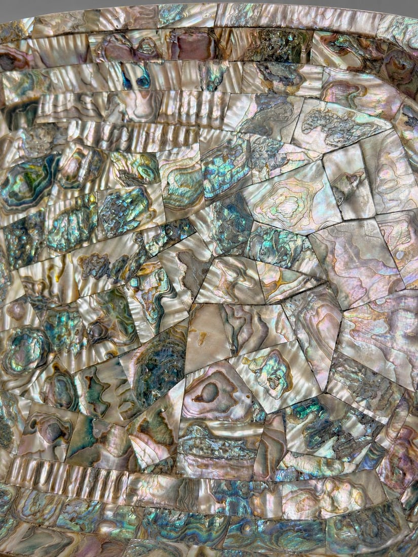 Los Castillo Taxco Mexican Modernist Abalone, Mother of Pearl & Silvered Tray - 8