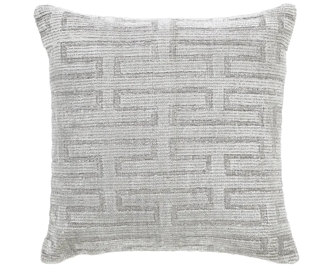 Modern Pearl Gray Geometric Throw Pillow - 4