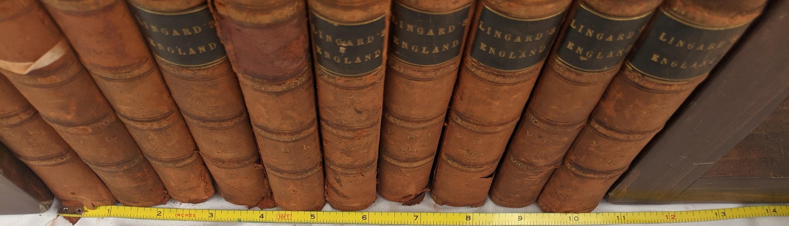 1855 John Lingard's Illustrated History of England, Complete 10-Volume Leather Set - 12