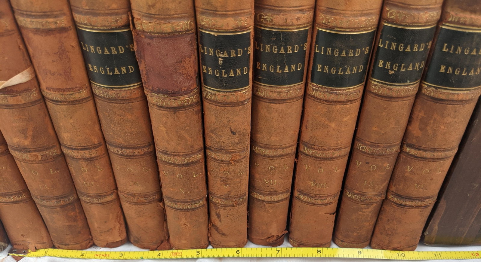1855 John Lingard's Illustrated History of England, Complete 10-Volume Leather Set - 13