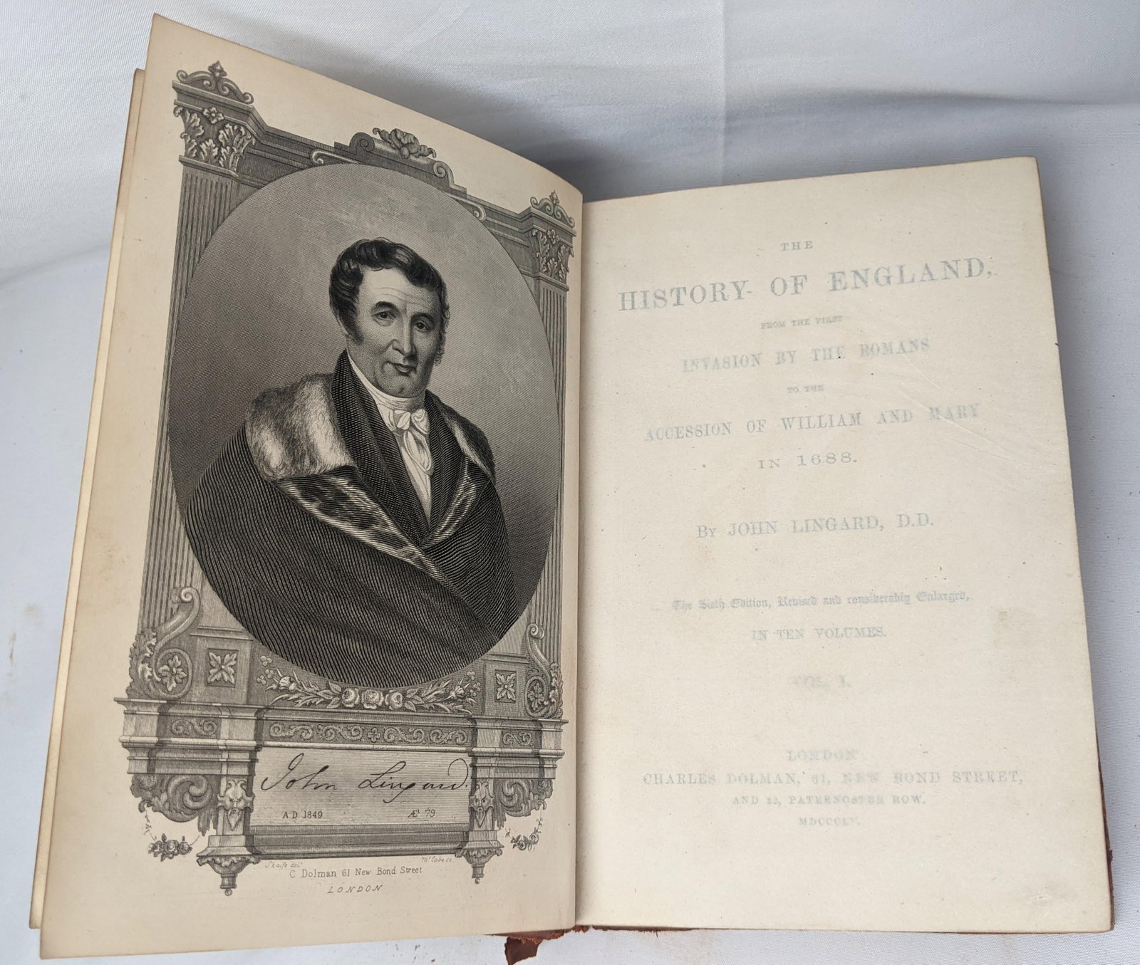 1855 John Lingard's Illustrated History of England, Complete 10-Volume Leather Set - 4